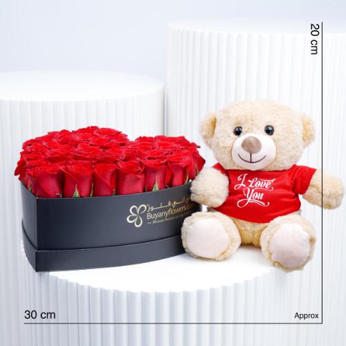 My Heart for You and I Love You Teddy - Gift Sets gift from Buy Any Flowers Dubai in Al Quoz Industrial Area 4, Dubai, UAE - image 4