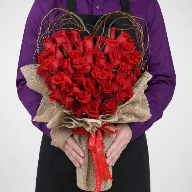 Heart 45 Red Roses Arrangement - Flowers gift from Buy Any Flowers Dubai in Al Quoz Industrial Area 4, Dubai, UAE - image 3