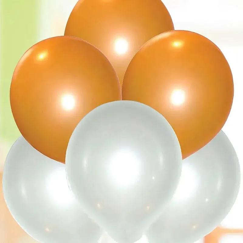 Orange N White Helium Balloons 10 Pcs thumbnail 2