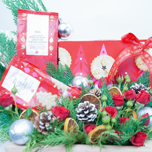 Christmas Red Floral Hamper - Gift Sets gift from Buy Any Flowers Dubai in Al Quoz Industrial Area 4, Dubai, UAE - image 3