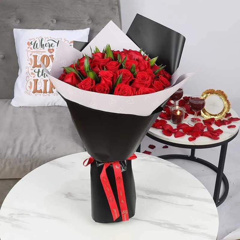 Love Bouquet 35 Red Roses thumbnail 1