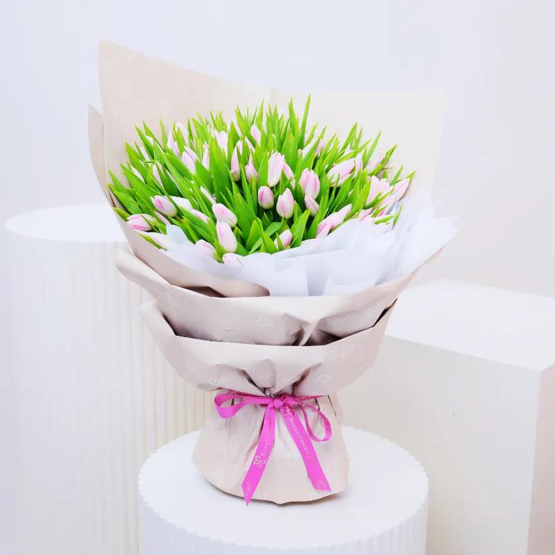 Candy 101 Pink Tulips Bouquet - Flowers gift from Buy Any Flowers Dubai in Al Quoz Industrial Area 4, Dubai, UAE