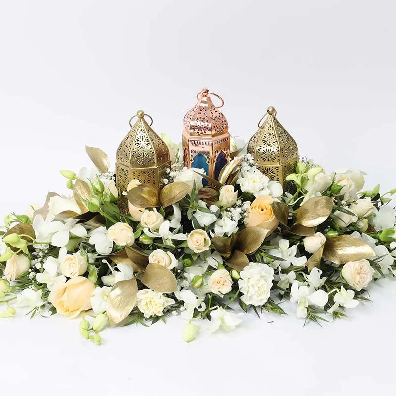 Cluster Peach and White Table Arrangement thumbnail 2