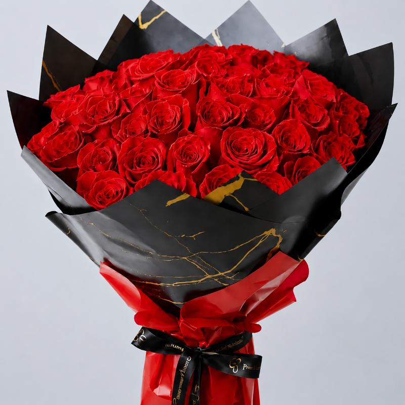 With Love 51 Red Roses Bouquet - Flowers gift from Buy Any Flowers Dubai in Al Quoz Industrial Area 4, Dubai, UAE - image 2