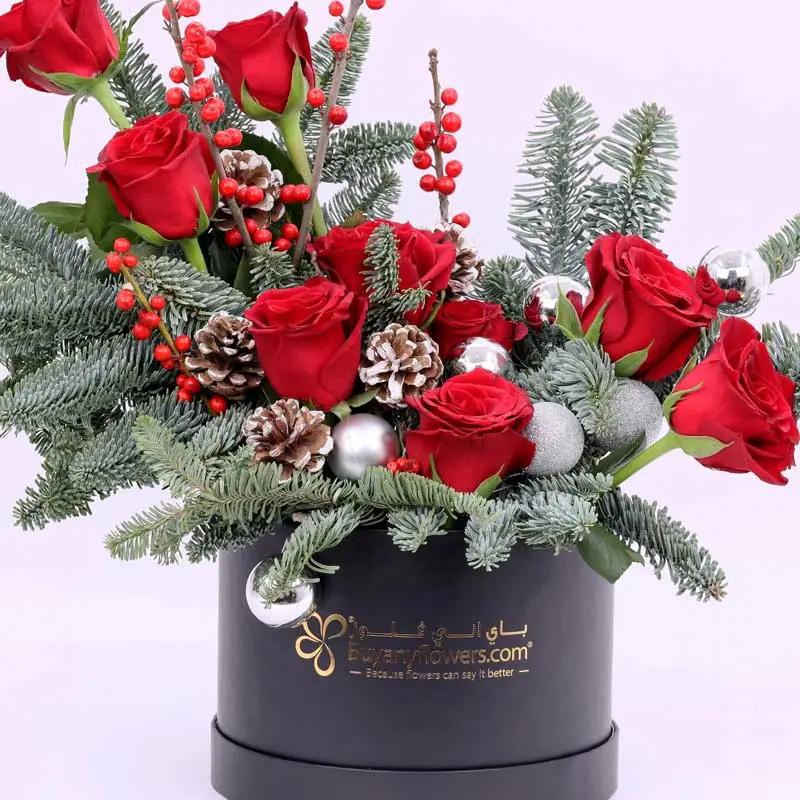 Christmas Red Roses Flower Box thumbnail 2