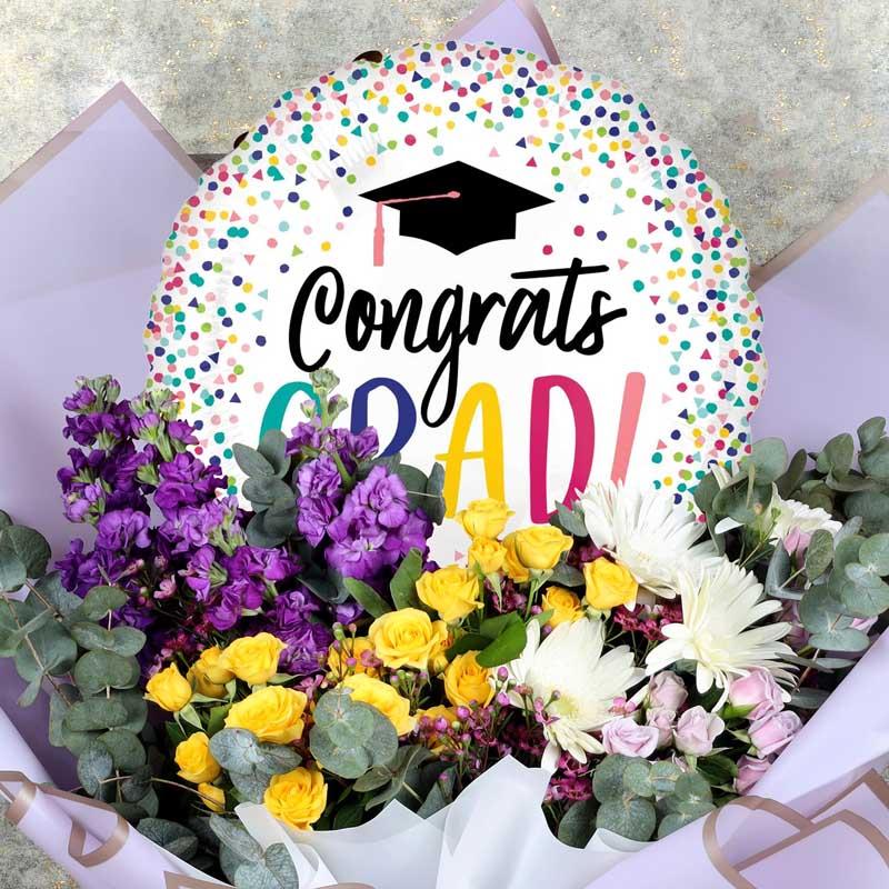 Graduation Celebration Flower and Balloon Bouquet - Balloons gift from Buy Any Flowers Dubai in Al Quoz Industrial Area 4, Dubai, UAE - image 3