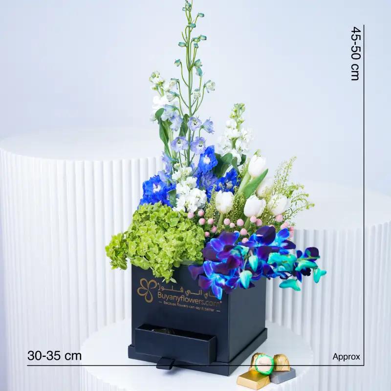 Oceanic Elegance Drawer Box With Teddy - Gift Sets gift from Buy Any Flowers Dubai in Al Quoz Industrial Area 4, Dubai, UAE - image 4