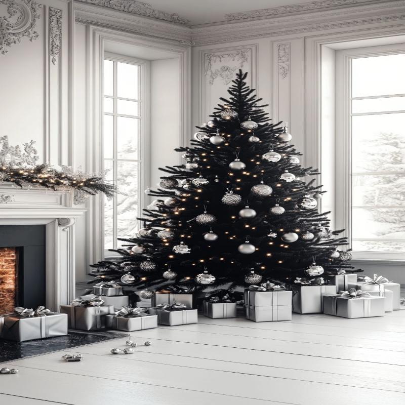Fresh Premium Christmas Tree with Silver Decorations 180cm in Dubai