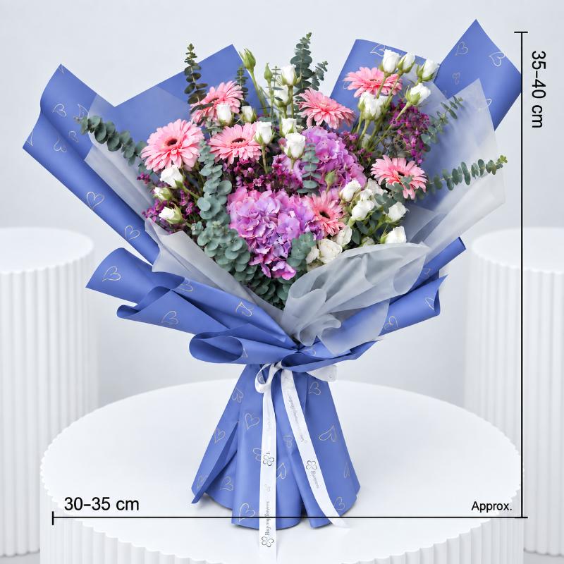 Purple Blush Flower Bouquet - Flowers gift from Buy Any Flowers Dubai in Al Quoz Industrial Area 4, Dubai, UAE - image 4