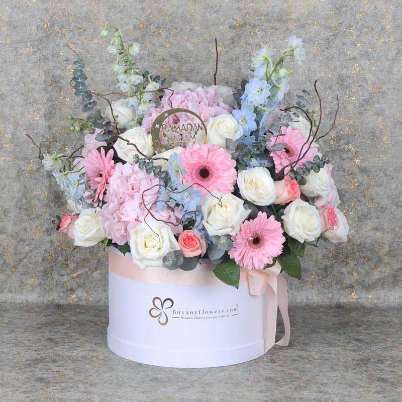 Ramadan Elite 37 Flower Box - Flowers gift from Buy Any Flowers Dubai in Al Quoz Industrial Area 4, Dubai, UAE