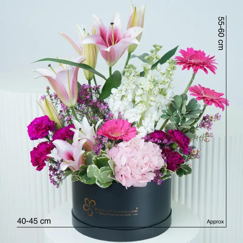 Pink Velvet Bloom Box Trio - Gift Sets gift from Buy Any Flowers Dubai in Al Quoz Industrial Area 4, Dubai, UAE - image 3