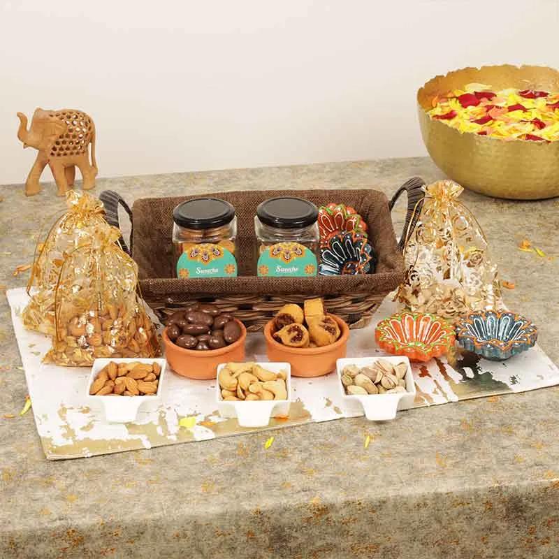 Celebration Diwali Gift Basket - Gifts gift from Buy Any Flowers Dubai in Al Quoz Industrial Area 4, Dubai, UAE