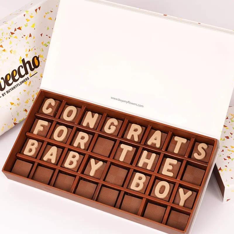 Congrats For The Baby Boy Chocolates By Sweecho - Chocolates gift from Buy Any Flowers Dubai in Al Quoz Industrial Area 4, Dubai, UAE - image 2