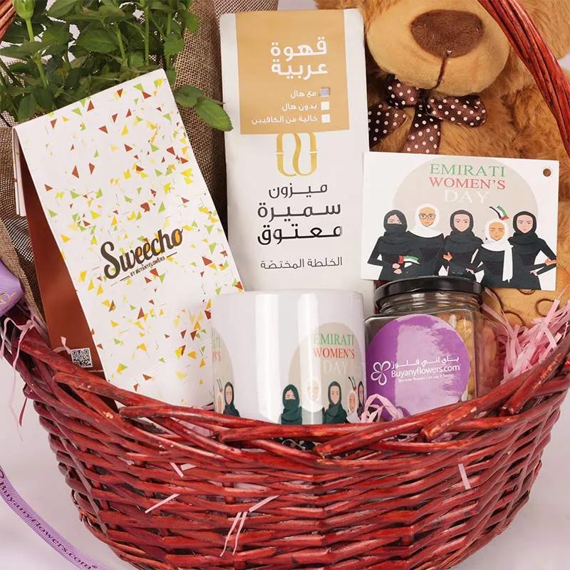 Emirati Womens Day Gift Basket Brown - Gifts gift from Buy Any Flowers Dubai in Al Quoz Industrial Area 4, Dubai, UAE - image 3