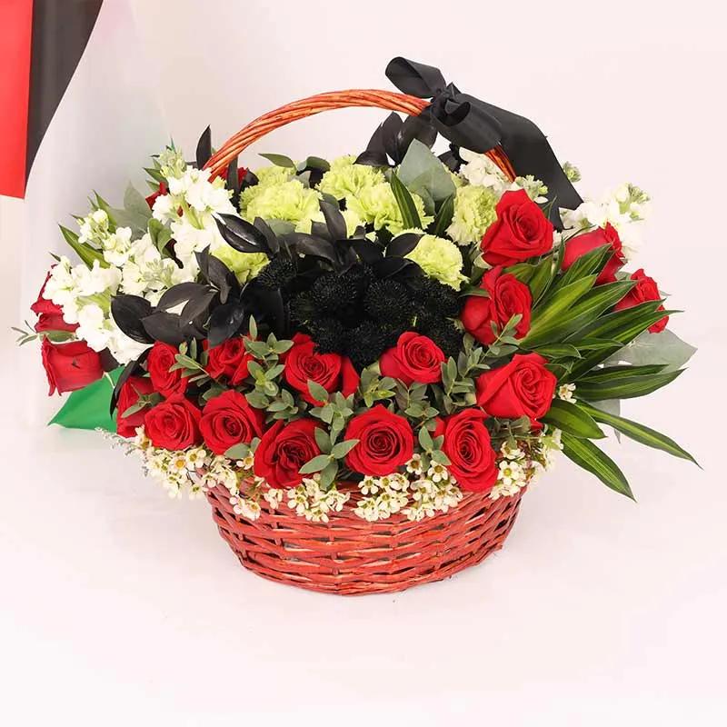 National Day Flower Basket and Sweecho Chocolates - Chocolates gift from Buy Any Flowers Dubai in Al Quoz Industrial Area 4, Dubai, UAE - image 2