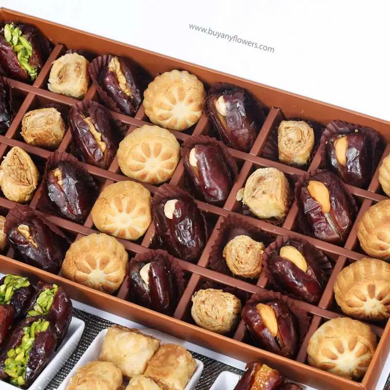 Eid Stuffed Dates Mamoul and Baklawa By Sweecho 32 Pcs Peach thumbnail 3