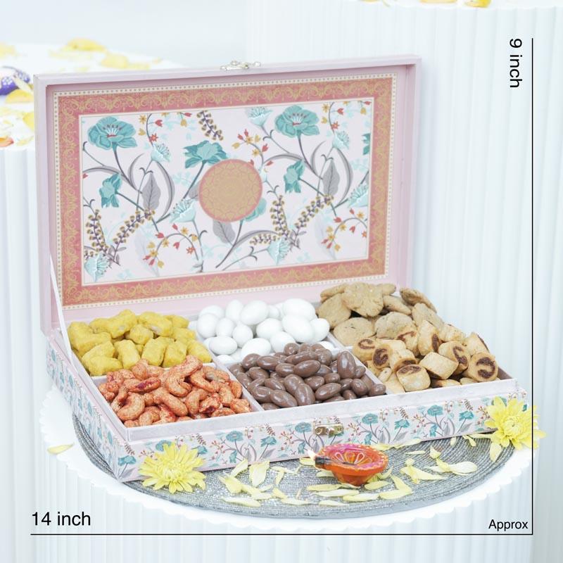 Gourmet Snack & Sweet Hamper in Designer Floral Box thumbnail 3