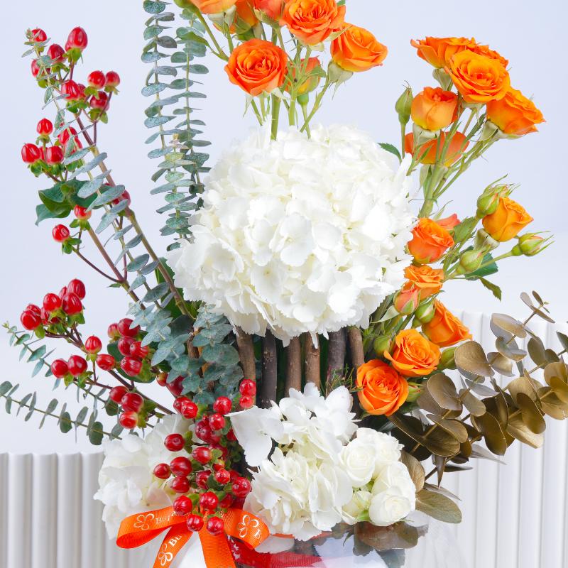 Autumn Ember Fish Bowl Arrangement - Flowers gift from Buy Any Flowers Dubai in Al Quoz Industrial Area 4, Dubai, UAE - image 2