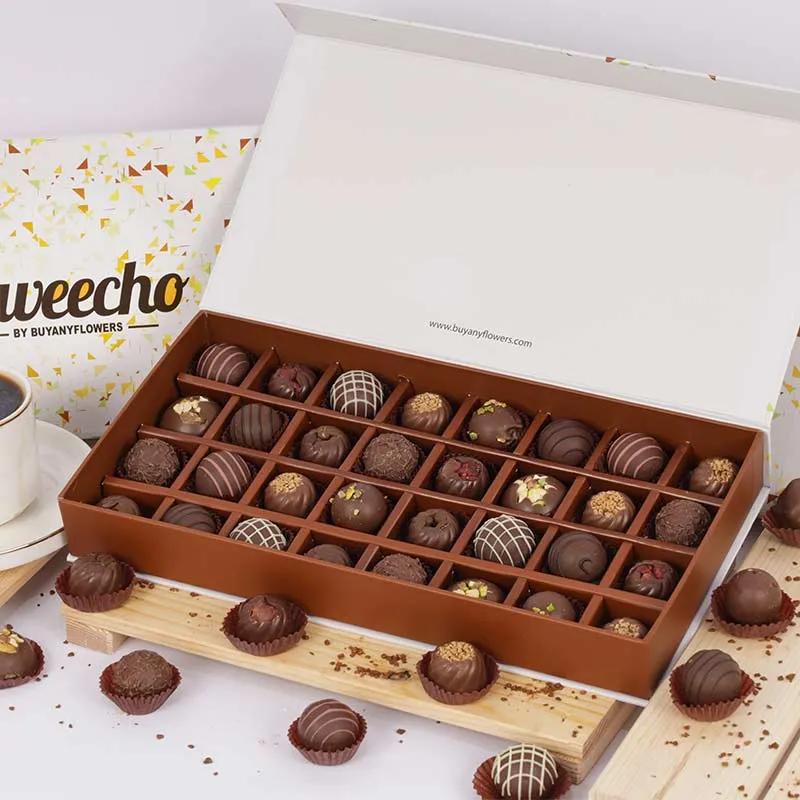 Chocolate Truffles and Bajios 32 Pcs By Sweecho - Chocolates gift from Buy Any Flowers Dubai in Al Quoz Industrial Area 4, Dubai, UAE - image 2