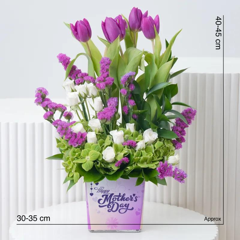 Lavender Grace Mothers Day Vase - Flowers gift from Buy Any Flowers Dubai in Al Quoz Industrial Area 4, Dubai, UAE - image 5