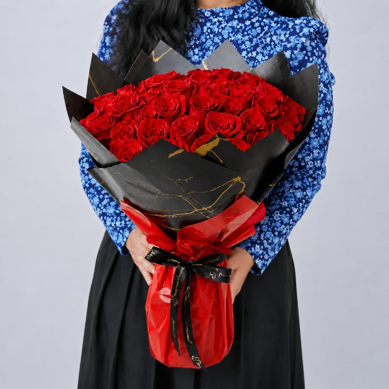 With Love 51 Red Roses Bouquet - Flowers gift from Buy Any Flowers Dubai in Al Quoz Industrial Area 4, Dubai, UAE - image 3