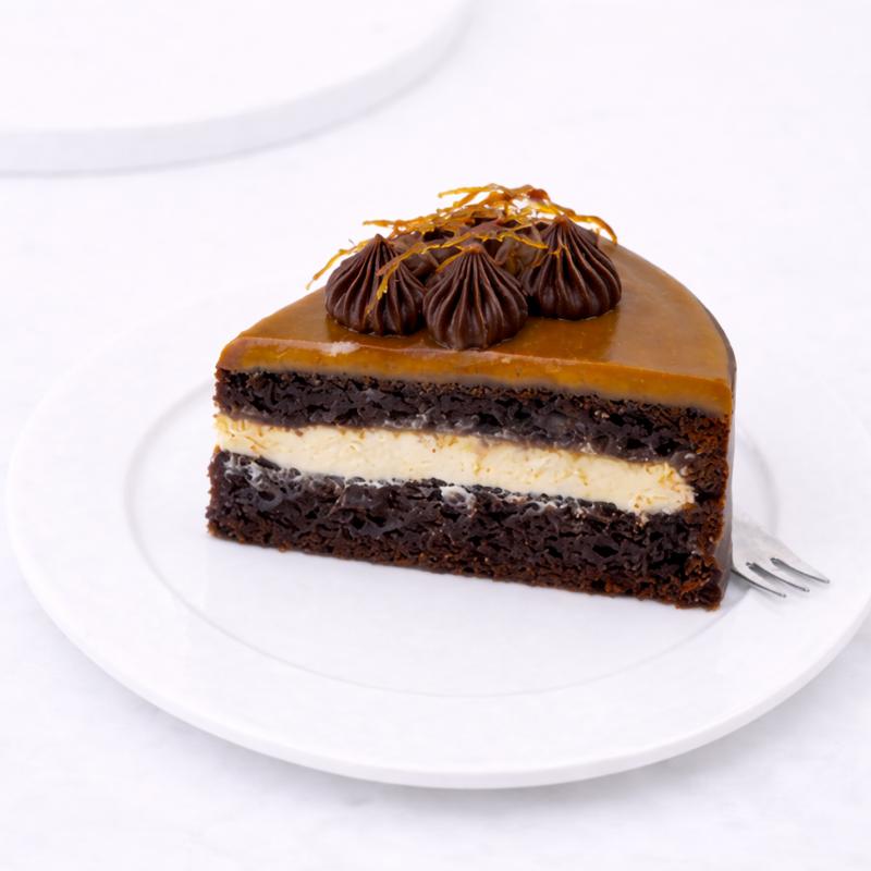 Chocolate Caramel Cake 4 Portion - Cakes gift from Buy Any Flowers Dubai in Al Quoz Industrial Area 4, Dubai, UAE - image 4