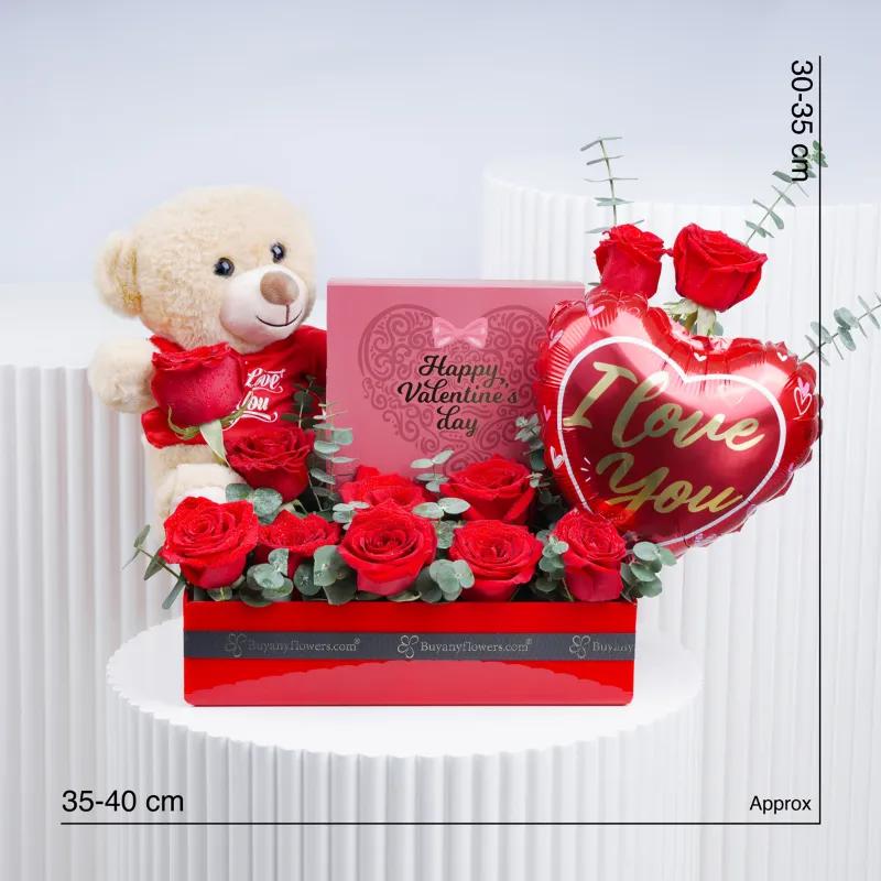 Valentine Flower Hamper - Gifts gift from Buy Any Flowers Dubai in Al Quoz Industrial Area 4, Dubai, UAE - image 5