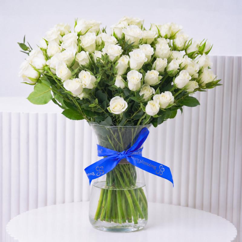 Peace 21 White Baby Roses - Flowers gift from Buy Any Flowers Dubai in Al Quoz Industrial Area 4, Dubai, UAE
