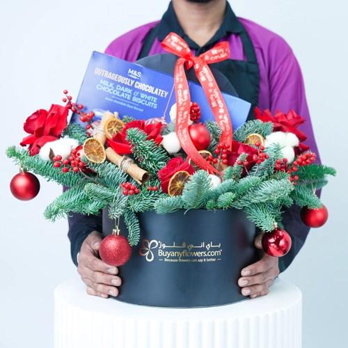 Ruby Roses and Chocolate Box - Gift Sets gift from Buy Any Flowers Dubai in Al Quoz Industrial Area 4, Dubai, UAE - image 2