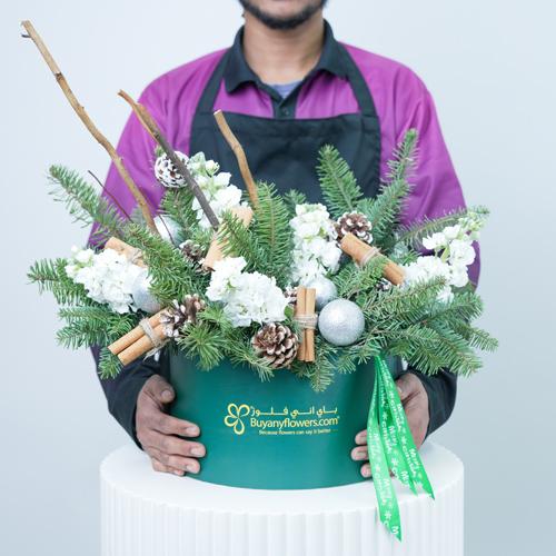Winter Christmas Flower Box - Flowers gift from Buy Any Flowers Dubai in Al Quoz Industrial Area 4, Dubai, UAE - image 2