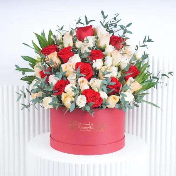 Forever in Bloom Rose Box - Flowers gift from Buy Any Flowers Dubai in Al Quoz Industrial Area 4, Dubai, UAE