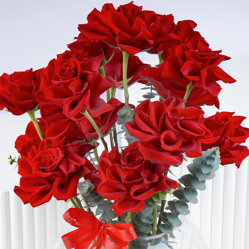 Scarlet Blooms in Fish Bowl - Flowers gift from Buy Any Flowers Dubai in Al Quoz Industrial Area 4, Dubai, UAE - image 2
