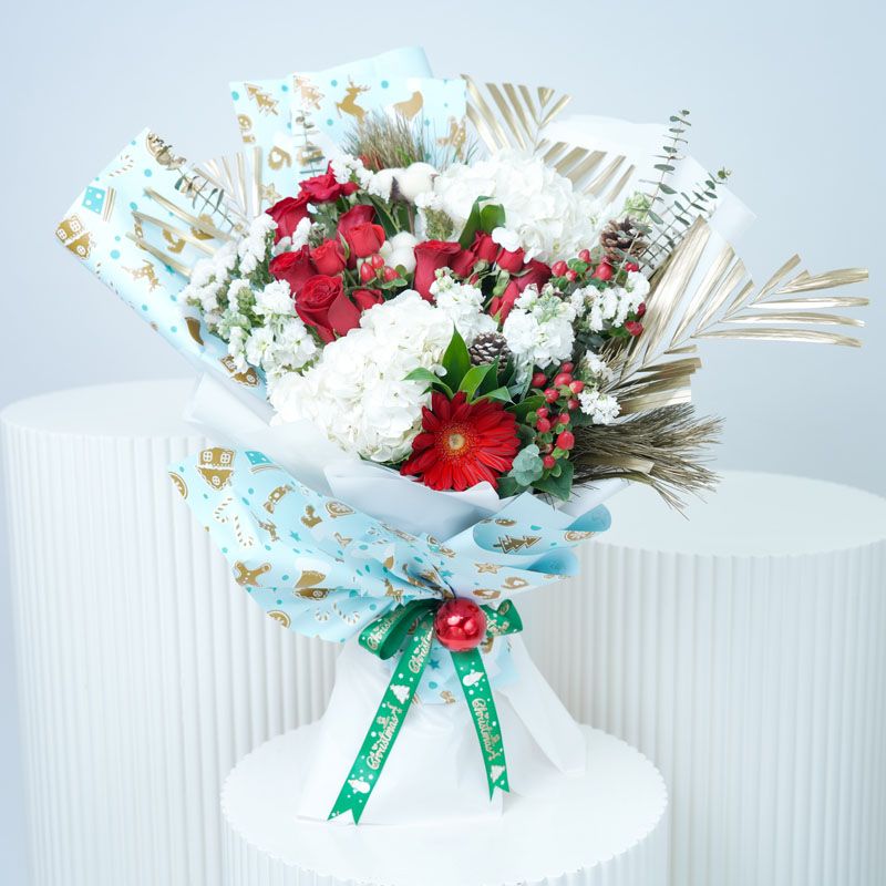 Holiday Greetings Flower Bouquet - Flowers gift from Buy Any Flowers Dubai in Al Quoz Industrial Area 4, Dubai, UAE