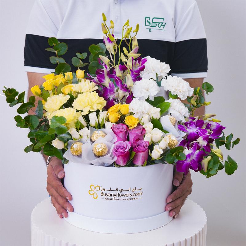 Colorful Celebration Flower Arrangement - Flowers gift from Buy Any Flowers Dubai in Al Quoz Industrial Area 4, Dubai, UAE - image 3