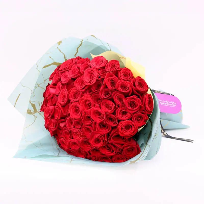 My Love 75 Red Roses Bouquet thumbnail 4