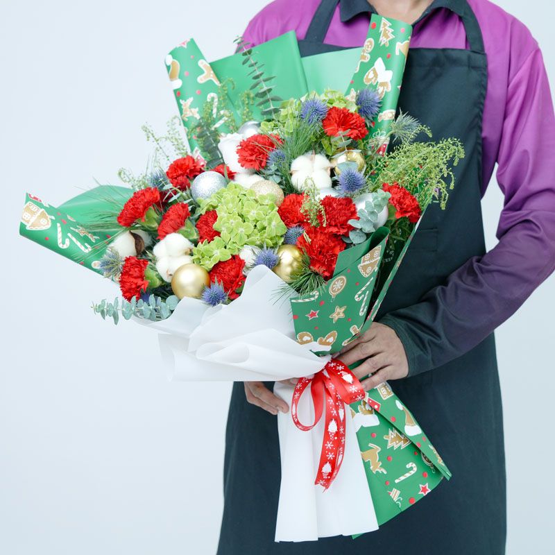 Merry Christmas Flower Bouquet thumbnail 2