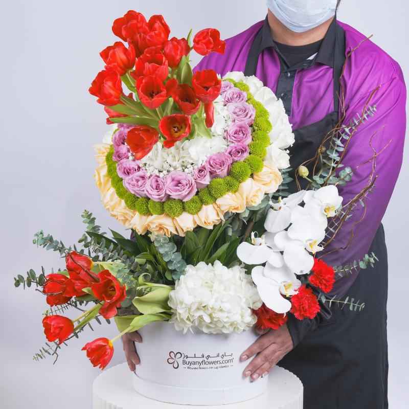 Crimson Meadow Grande Arrangement - Flowers gift from Buy Any Flowers Dubai in Al Quoz Industrial Area 4, Dubai, UAE - image 3