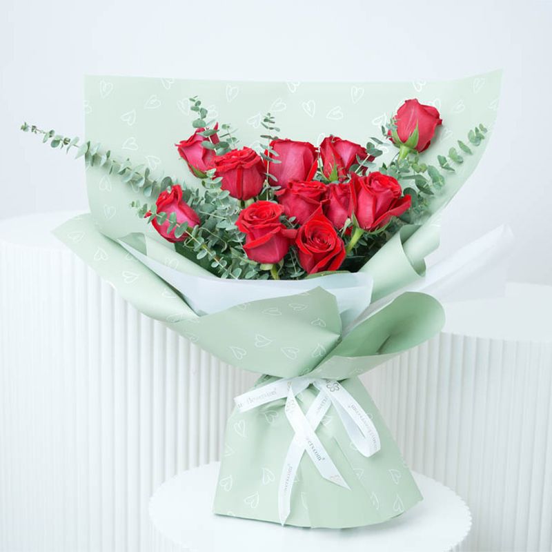 Affectionate 11 Red Roses Bunch 1