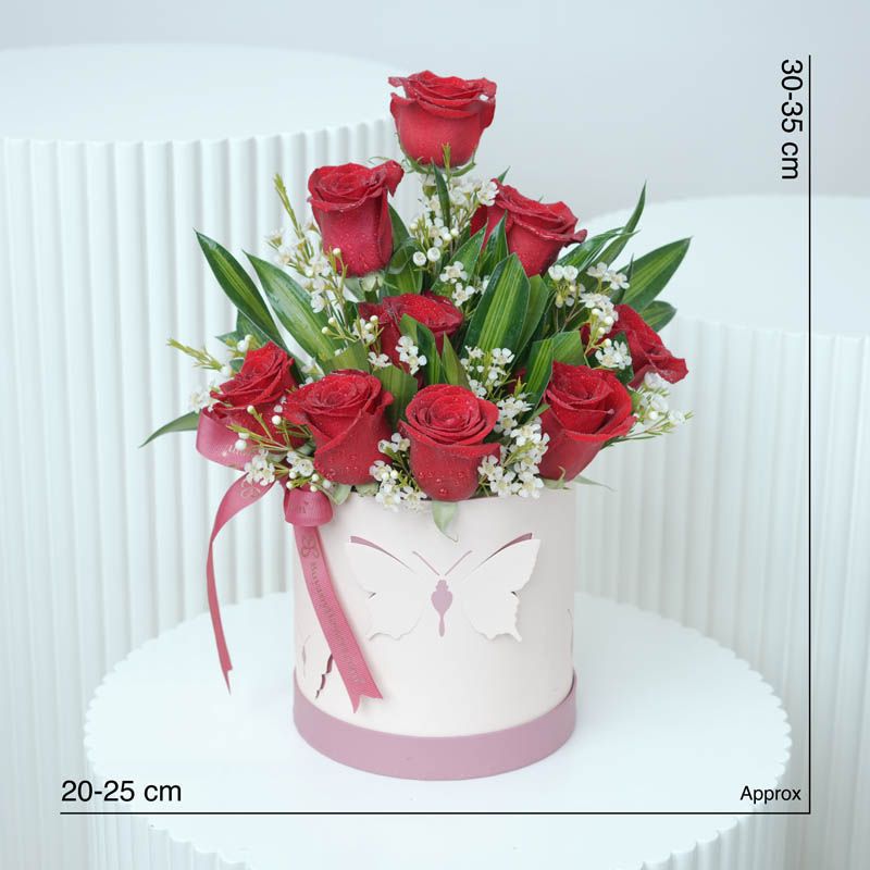 Innocence 9 Red Roses Box - Flowers gift from Buy Any Flowers Dubai in Al Quoz Industrial Area 4, Dubai, UAE - image 4