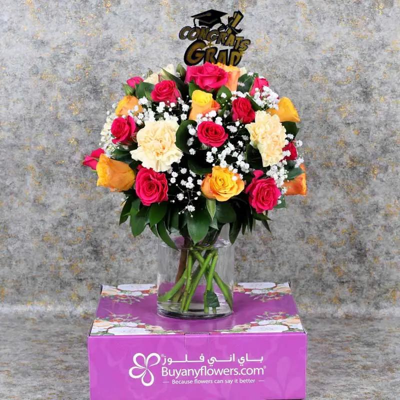 Congrats Grad Flower Arrangement - Flowers gift from Buy Any Flowers Dubai in Al Quoz Industrial Area 4, Dubai, UAE - image 4