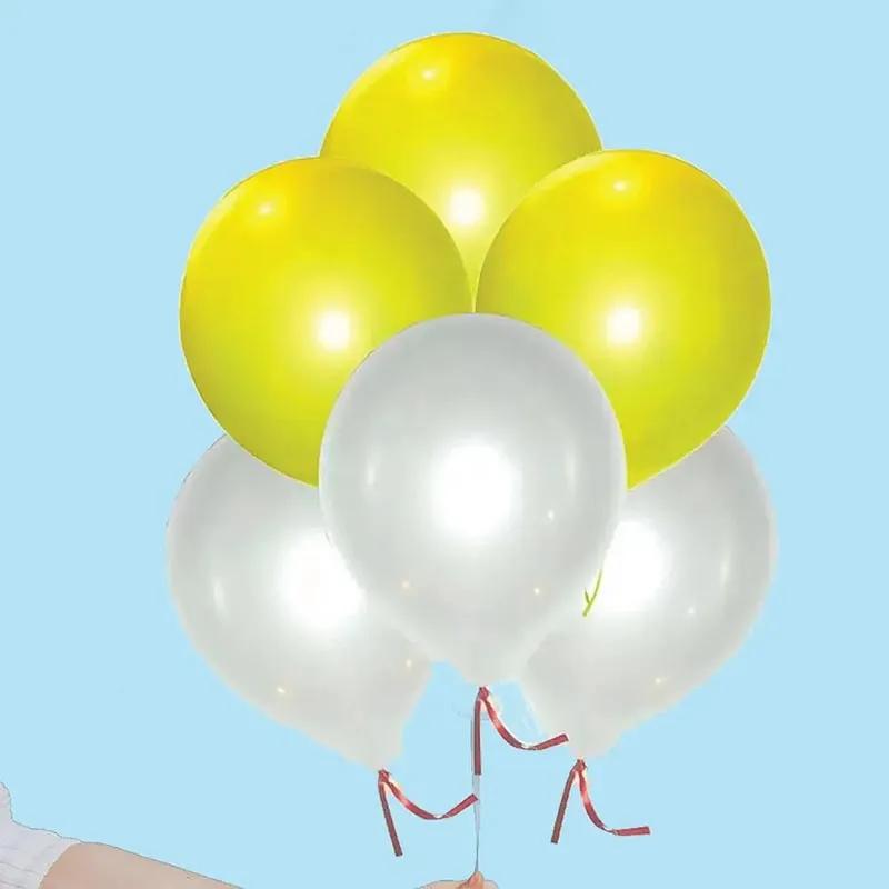 Yellow and White Helium Balloons 10 Pcs - Gifts gift from Buy Any Flowers Dubai in Al Quoz Industrial Area 4, Dubai, UAE - image 2
