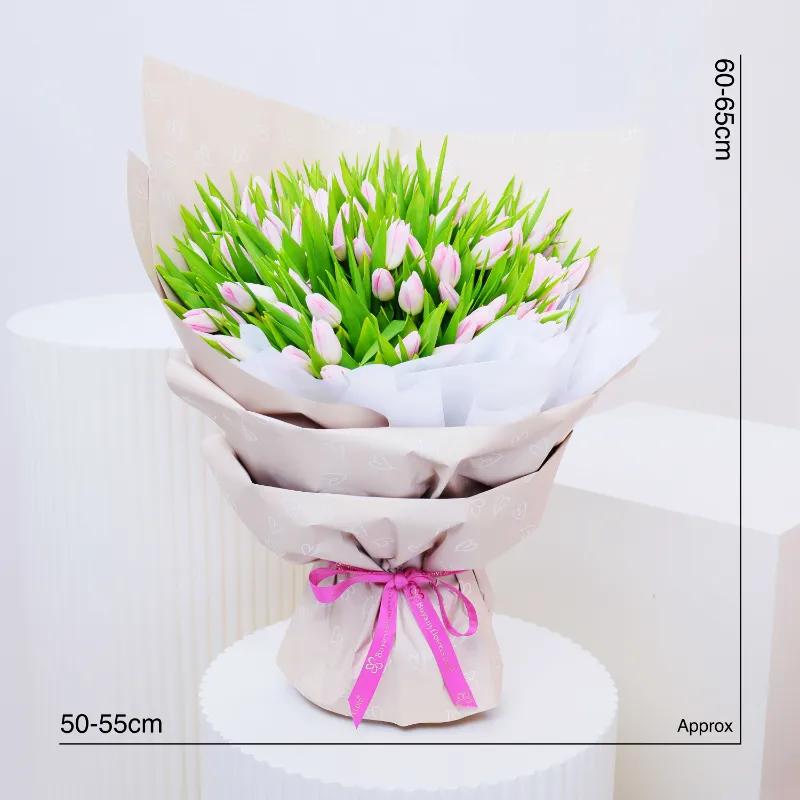 Candy 101 Pink Tulips Bouquet - Flowers gift from Buy Any Flowers Dubai in Al Quoz Industrial Area 4, Dubai, UAE - image 4