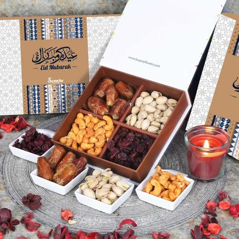 Delightful Eid Gift Box Blue - Gifts gift from Buy Any Flowers Dubai in Al Quoz Industrial Area 4, Dubai, UAE