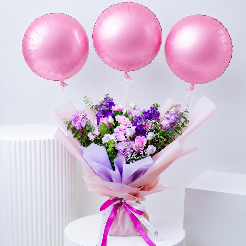 Bless Flower and Balloon Duo - Gift Sets gift from Buy Any Flowers Dubai in Al Quoz Industrial Area 4, Dubai, UAE