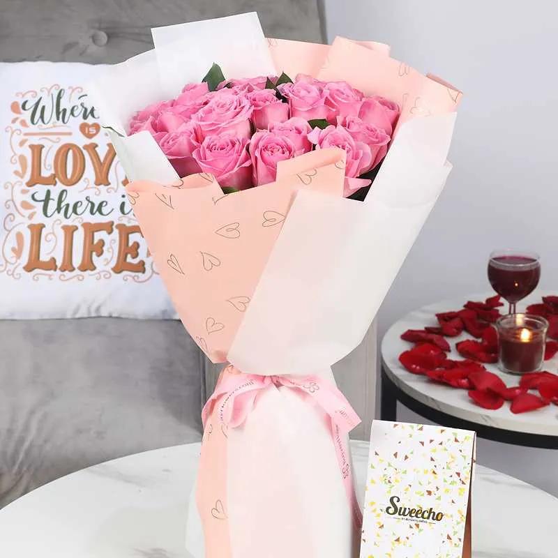 Pink Beauty 21 Roses Sweecho Chocolates 100gm thumbnail 3