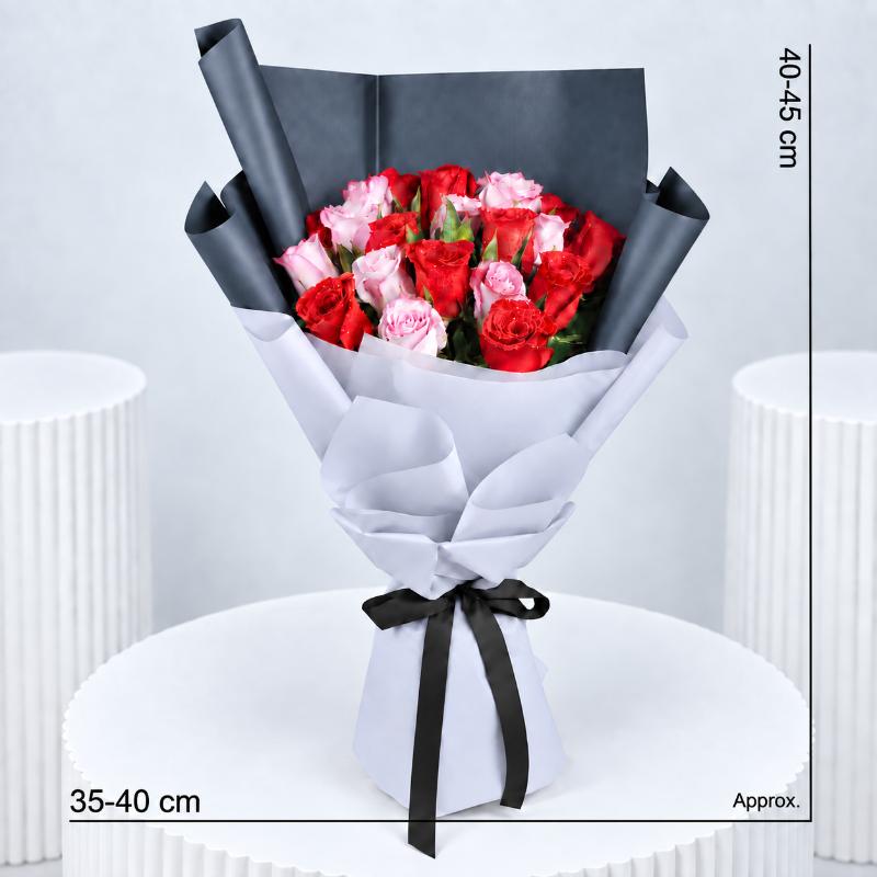 My Queen 21 Roses Bouquet and I Love You Teddy - Gift Sets gift from Buy Any Flowers Dubai in Al Quoz Industrial Area 4, Dubai, UAE - image 4