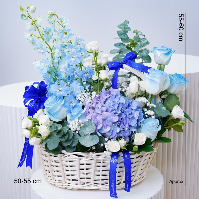 Heavenly Blue Hydrangea Basket - Flowers gift from Buy Any Flowers Dubai in Al Quoz Industrial Area 4, Dubai, UAE - image 3