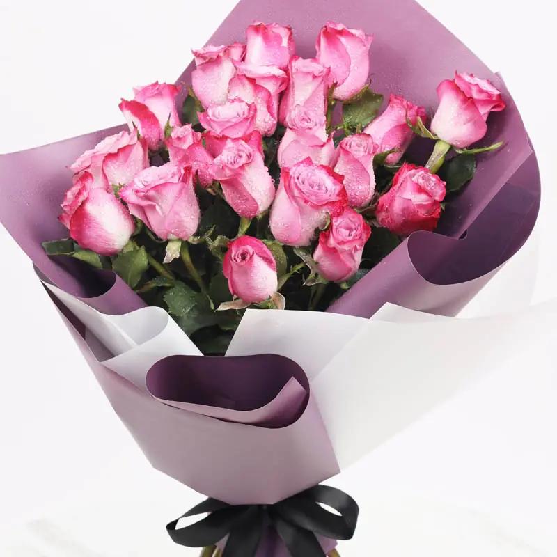 Poise 21 Purple Roses Bouquet - Flowers gift from Buy Any Flowers Dubai in Al Quoz Industrial Area 4, Dubai, UAE - image 2