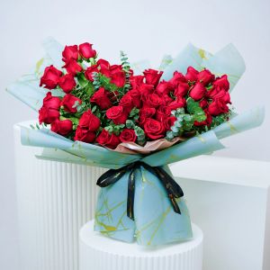 Deep Emotions 51 Red Roses Bouquet 1