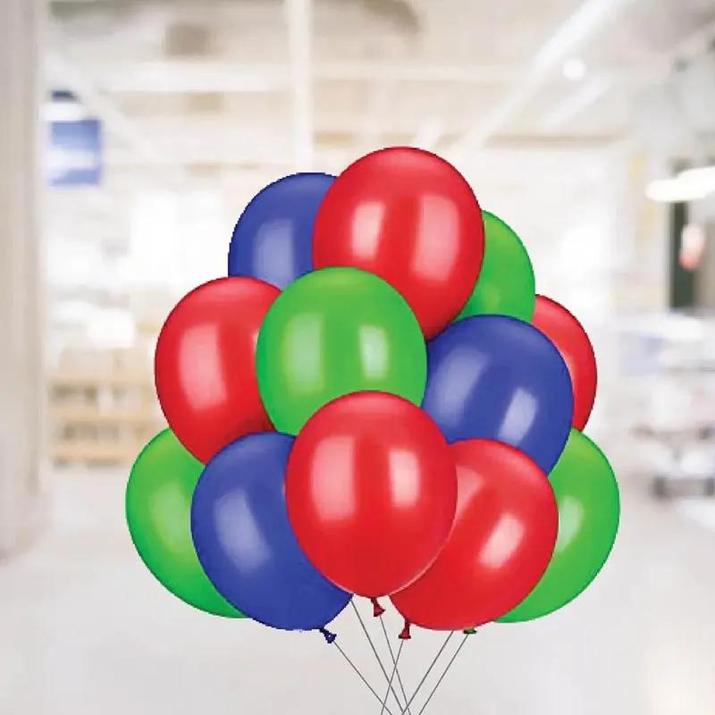 Red Green N Blue Helium Balloons 12 Pcs in Dubai